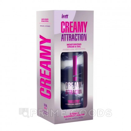 Увлажняющий крем для тела и интимной зоны INTT Creamy Attraction, ежевика, 100 мл от sex shop primegoods фото 4