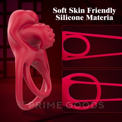 Эрекционное виброкольцо двойное со стимулятором клитора Lick it от sex shop primegoods фото 16