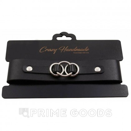 Чокер-ошейник с 3 кольцами от Crazy Handmade от sex shop primegoods