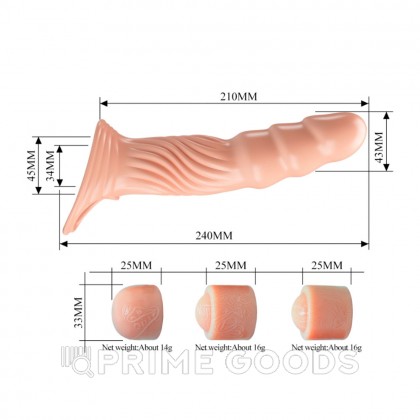 Насадка на пенис с тремя вкладышами-удлинителями Pretty love от sex shop primegoods фото 6