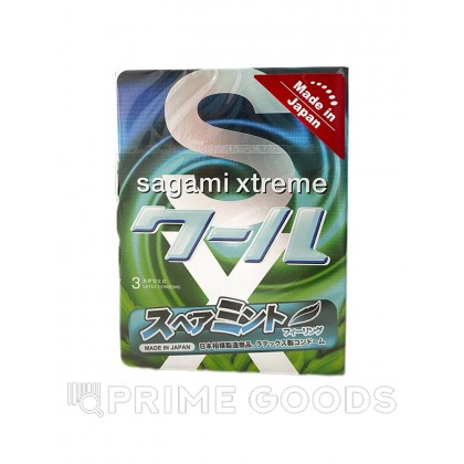 Презервативы SAGAMI Xtreme Mint 3 шт. (латексные со вкусом мяты) от sex shop primegoods