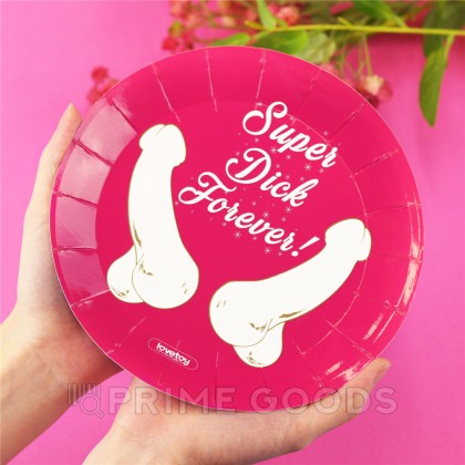 Бумажные тарелки Super Dick Forever (6 шт.) от sex shop primegoods фото 4