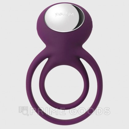 Двойное эрекционное виброкольцо Tammy фиолетовое от SVAKOM от sex shop primegoods