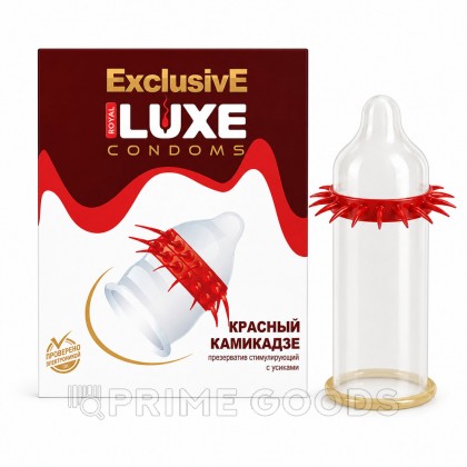 Презерватив Luxe 1шт Красный камикадзе с шип от sex shop primegoods