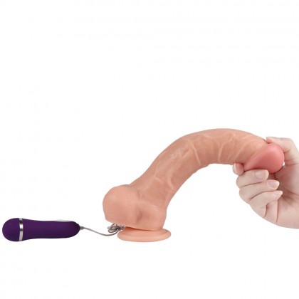 Реалистичный вибратор Big Aplollo с пультом управления, 24,5 см от sex shop primegoods фото 5