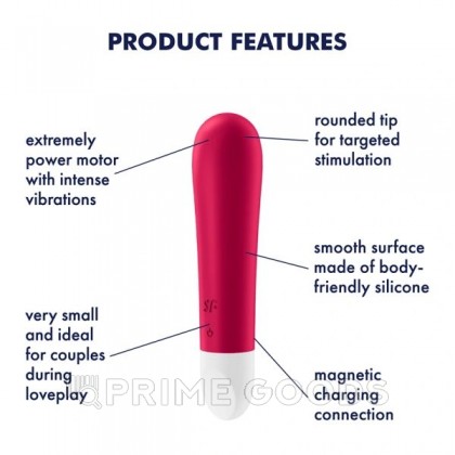 Мини-вибратор Satisfyer Ultra Power Bullet 1 красный от sex shop primegoods фото 4