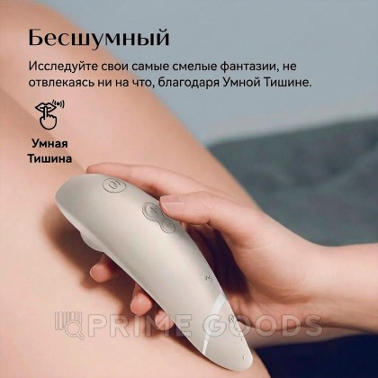 Бесконтактный клиторальный стимулятор Womanizer Premium 2 серый от sex shop primegoods фото 7