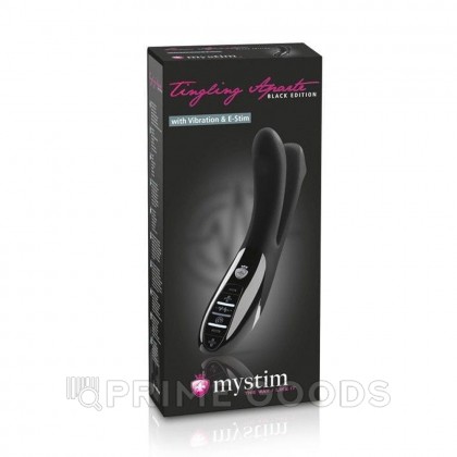 MYSTIM Вибратор с электростимуляцией Tingling Aparte eStim черный от sex shop primegoods фото 4