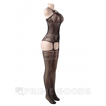 Боди-сетка черная с чулками (размер М) от sex shop primegoods фото 6