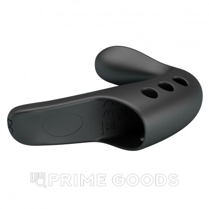 Вибрирующая насадка на палец (черная) от sex shop primegoods фото 8