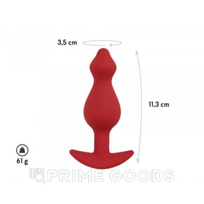 Анальная пробка Libra, цвет бордовый (CORE) (M) от sex shop primegoods фото 3