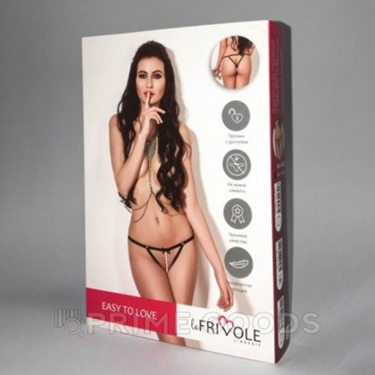 Трусики с доступом и жемчужной нитью Le Frivole Easy to love (XS/S, 40-42) от sex shop primegoods фото 2