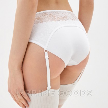 Романтичный пояс для чулок с белым кружевом (Hold on love) (L/XL) от sex shop primegoods фото 2