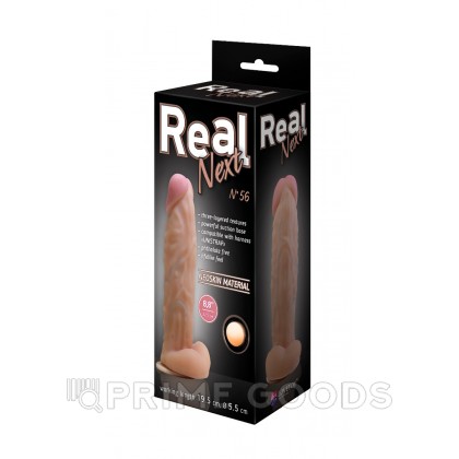 Фаллоимитатор неоскин на присоске в коробке REAL Next № 56 (раб. длина 19 см.) от sex shop primegoods фото 6