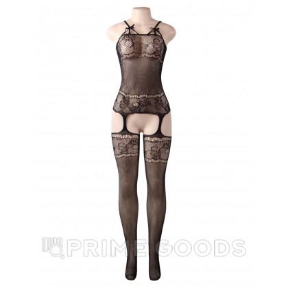 Боди-сетка черная с чулками (размер М) от sex shop primegoods фото 7