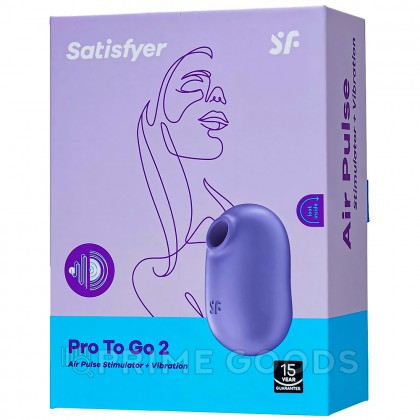 Вакуум-волновой стимулятор с вибрацией Satisfyer Pro To Go 2, фиолетовый от sex shop primegoods фото 11