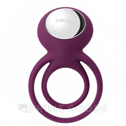 Двойное эрекционное виброкольцо Tammy фиолетовое от SVAKOM от sex shop primegoods