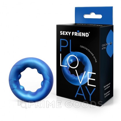 Эрекционное кольцо Love play от Sexy friend (28 мм.) синее от sex shop primegoods