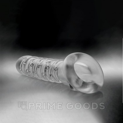 Утолщающая ребристая насадка на пенис - Tom of Finland - 19 см от sex shop primegoods фото 3