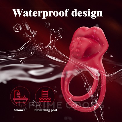 Эрекционное виброкольцо двойное со стимулятором клитора Lick it от sex shop primegoods фото 14