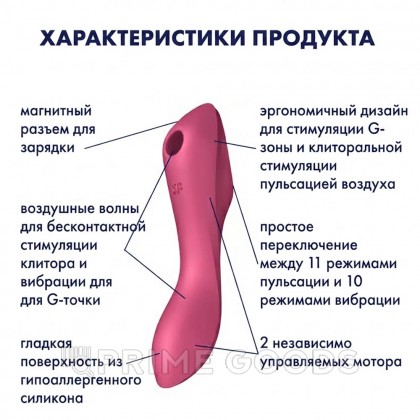 Вакуумно-волновой стимулятор Satisfyer Curvy Trinity 3, розовый от sex shop primegoods фото 7