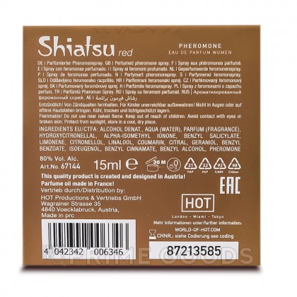 Духи с феромонами «Red» Shiatsu женские 15 мл. от sex shop primegoods фото 5