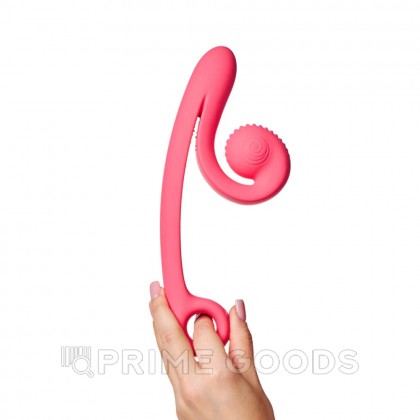 Вибратор для двойной стимуляции SVibe Snail CURVE розовый от sex shop primegoods фото 2