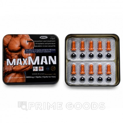 Возбудитель MaxMan (12 таблеток + 12 витаминов) от sex shop primegoods