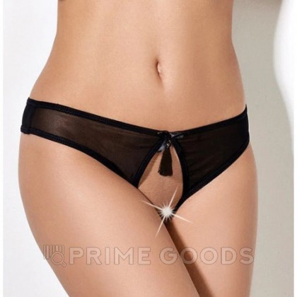 Трусики из мягкой сетки с доступом и кисточкой Le Frivole Easy to love (2XL/3XXL, 50-52) от sex shop primegoods