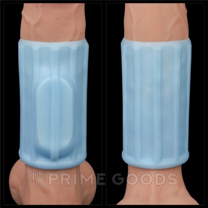 Насадка на пенис с вибрацией Ridge Knights Ring (10*3,7) голубая от sex shop primegoods фото 2