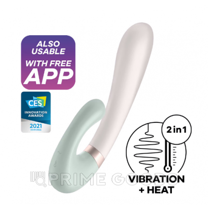 Смарт вибратор кролик с подогревом Satisfyer Heat Wave Connect App мятный от sex shop primegoods фото 7