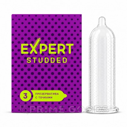 Презервативы EXPERT STUDDED № 3 (облегающие, точечные), 3 шт. от sex shop primegoods