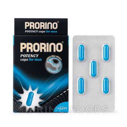 Биологически активная добавка к пище для мужчин Ero black line PRORINO Potency Caps 5 шт. от sex shop primegoods