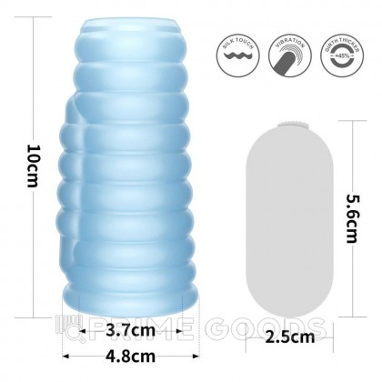 Насадка на пенис с вибрацией Wave Knights Ring (10*3,7) голубая от sex shop primegoods фото 6