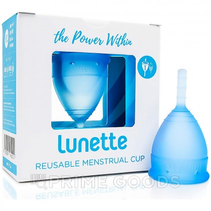 Менструальная чаша Lunette размер 1, синяя от sex shop primegoods фото 2