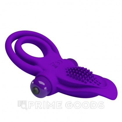 Эрекционное виброкольцо со стимуляцией клитора, 10 режимов от sex shop primegoods фото 5