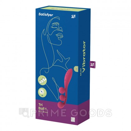Мультифункциональный вибратор для тройной стимуляции Satisfyer Tri Ball 1, красный от sex shop primegoods фото 11