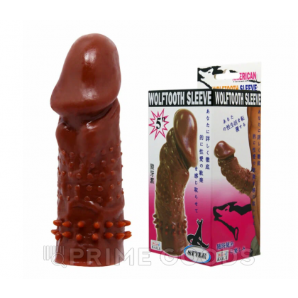 Насадка реалистик на член - black от sex shop primegoods фото 2