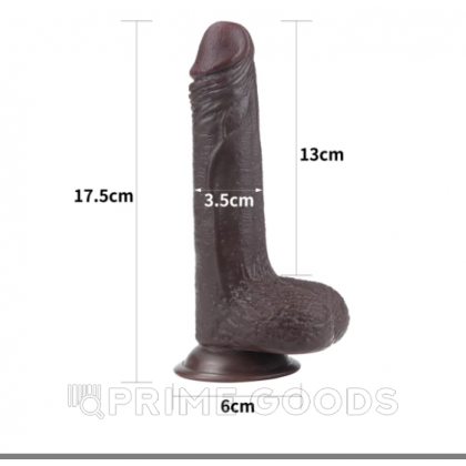 Фаллоимитатор с двойным покрытием Black (17,5*3,6) от sex shop primegoods фото 8