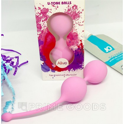 Вагинальные шарики U-Tone от Alive розовые от sex shop primegoods фото 5