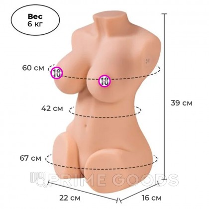 Сексуальное женское тело с двойным входом для мастурбации Wendy от sex shop primegoods фото 2