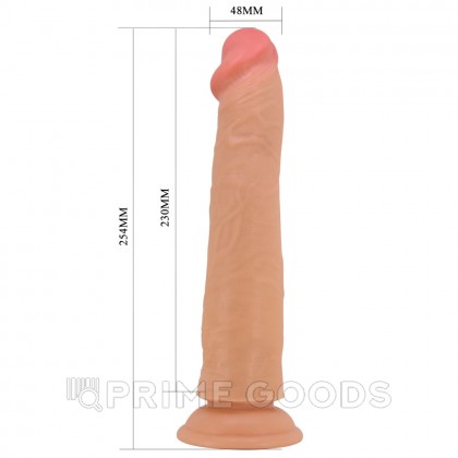Реалистичный фаллоимитатор на присоске Sharife Sliding skin, 25,4*4,8 см, телесный от sex shop primegoods фото 4