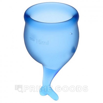Набор менструальных чаш Satisfyer Feel Secure голубые, 15 мл., 20 мл. от sex shop primegoods фото 5