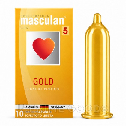 Презервативы MASCULAN 5 ULTRA GOLD № 10 (утонченный латекс золотого цвета) 10 шт. от sex shop primegoods