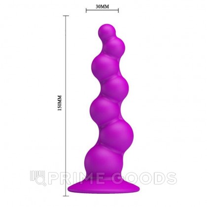 Анальная пробка на присоске с шариками от sex shop primegoods фото 6