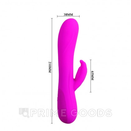 Силиконовый вибратор со стимуляцией клитора 
