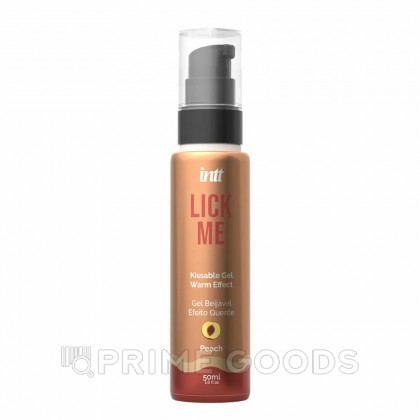Гель со вкусом персика LICK ME с согревающим эффектом от INTT 50 мл от sex shop primegoods
