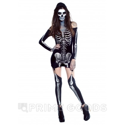 Платье на хеллоуин «Скелет» размер S от sex shop primegoods фото 3