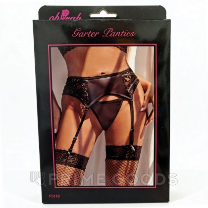 Кожаный пояс с кружевными вставками (3XL) от sex shop primegoods фото 3