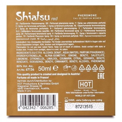 Духи с феромонами «Red» Shiatsu женские 50 мл. от sex shop primegoods фото 7